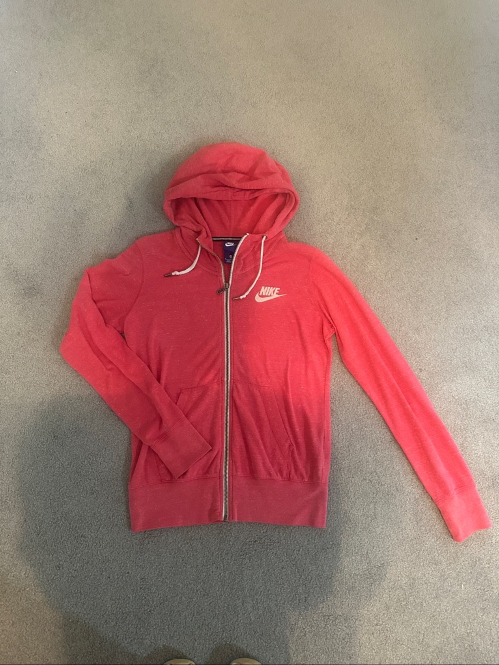 Nike Women’s Coral Pink Full-Zip Hooded Sweatshirt